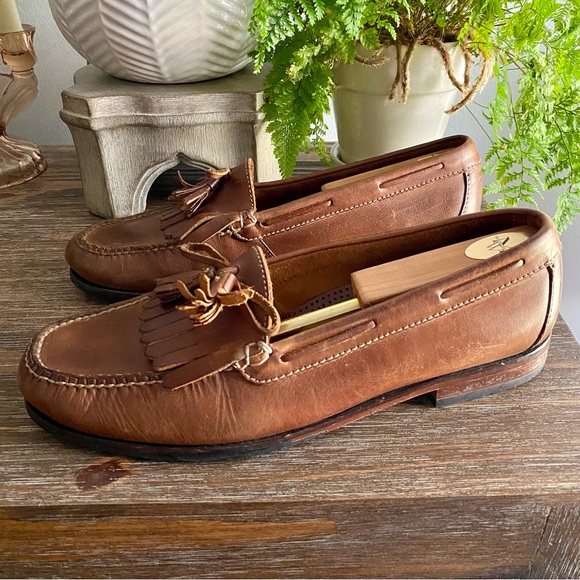 Cole Haan Mens‎ Leather Tassel Loafers Casual Slip On Brown Tan 12 D Tan Brown main image 7
